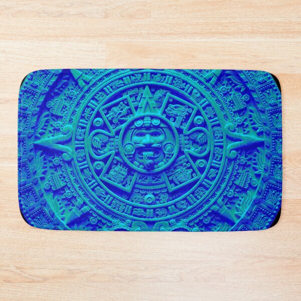 Item preview, Aztec Calendar #13 - light blue designed and sold by DaveDanchuk.