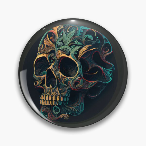 Item preview, Neon Skull digital painting designed and sold by wongwaikie.