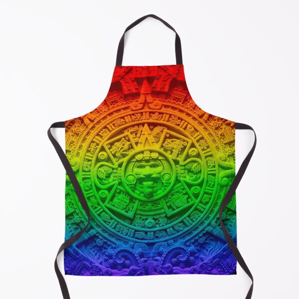 Item preview, Aztec Calendar #16 - Rainbow colored horizontal designed and sold by DaveDanchuk.