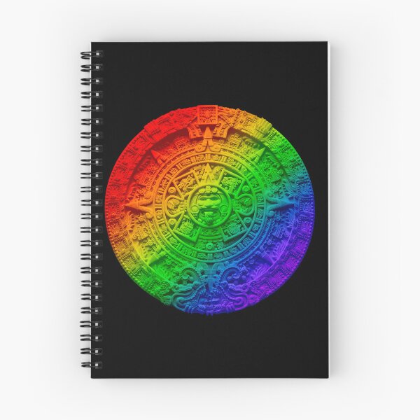 Item preview, Aztec Calendar #17 - Rainbow colored diagonal  designed and sold by DaveDanchuk.