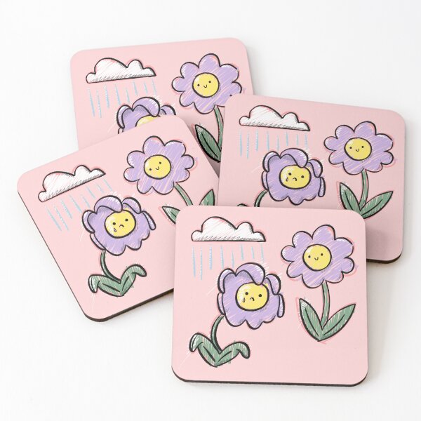 Item preview, happy/sad purple flowers designed and sold by Sarah Vo.