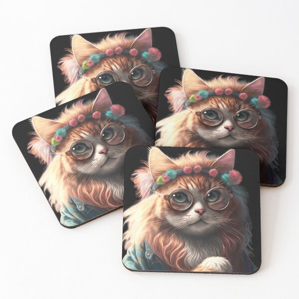 Item preview, Hippy cat designed and sold by AnimalArtPhotos.