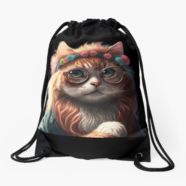 Item preview, Hippy cat designed and sold by AnimalArtPhotos.