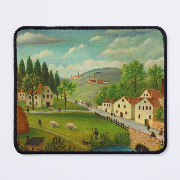 Item preview, Henri Rousseau Pastoral landscape with stream, fisherman and strollers designed and sold by TeeARTHY.