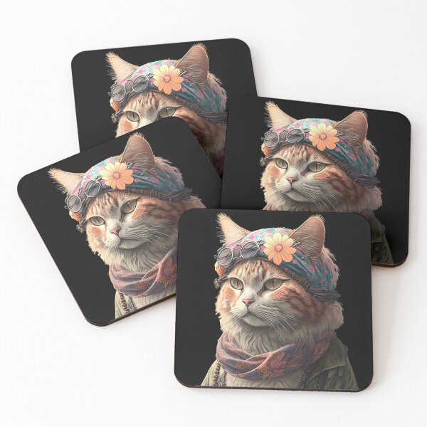 Item preview, Hippie kitten designed and sold by AnimalArtPhotos.