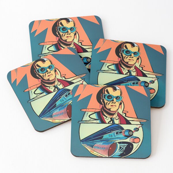 Item preview, Retrofuturism sci fi man designed and sold by BigBrainArtwork.