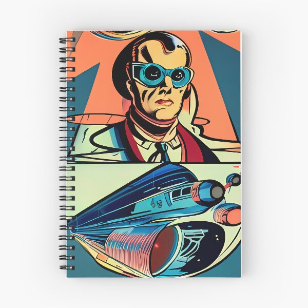 Item preview, Retrofuturism sci fi man designed and sold by BigBrainArtwork.