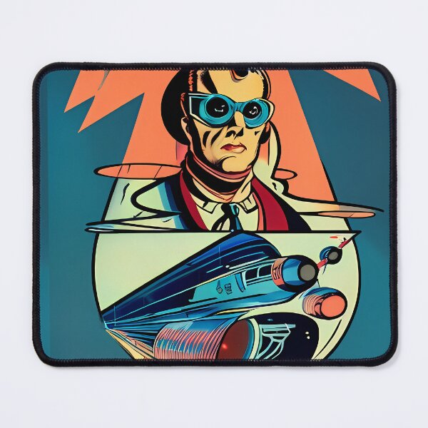Item preview, Retrofuturism sci fi man designed and sold by BigBrainArtwork.