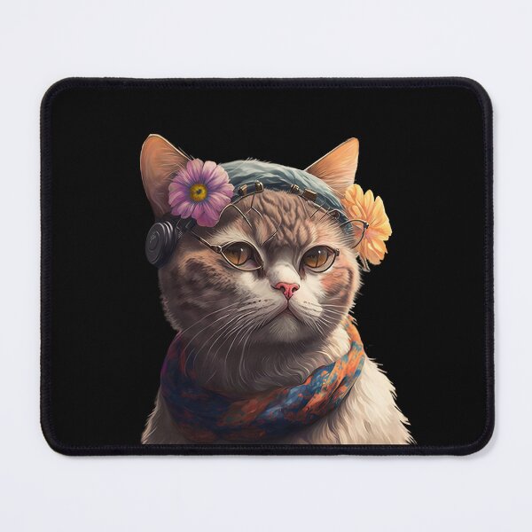 Item preview, Cat with flowers designed and sold by AnimalArtPhotos.