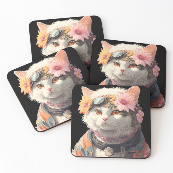 Item preview, Flower cat designed and sold by AnimalArtPhotos.