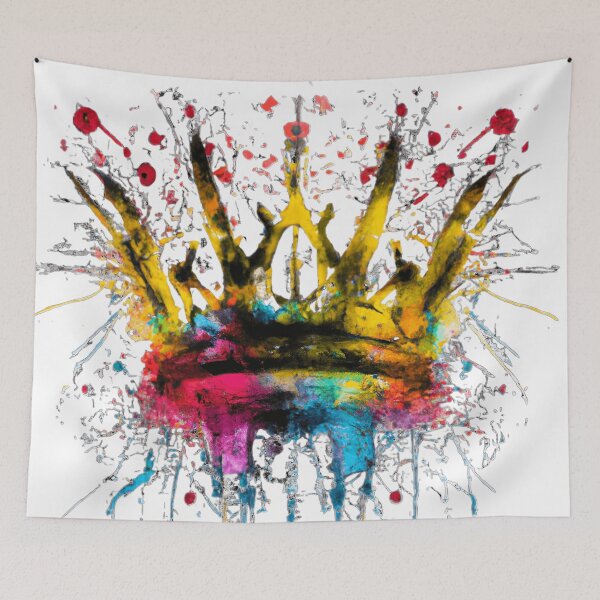 Item preview, Colorful Splattered Abstract Grunge Cyberpunk Crown  designed and sold by nicholekoch1.