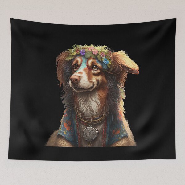 Item preview, Dog hippie designed and sold by AnimalArtPhotos.