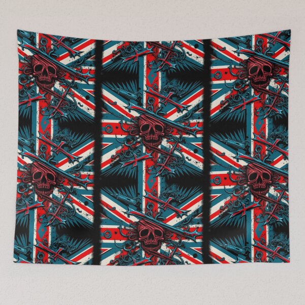 Item preview, UK Union Jack Flag | Great Britain United Kingdom Flag with Skull designed and sold by westside310.