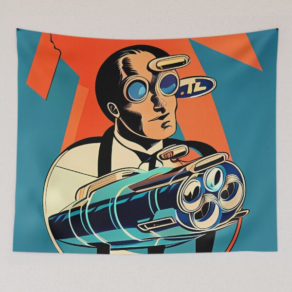 Item preview,  Retrofuturism Cyborg designed and sold by BigBrainArtwork.
