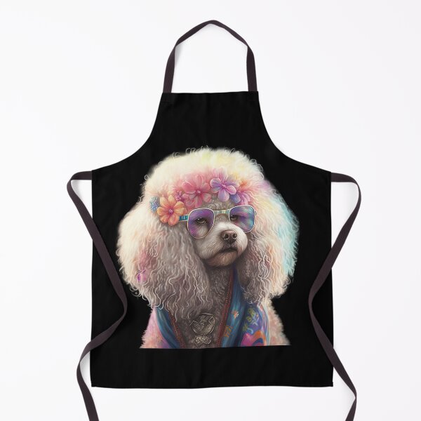 Item preview, Funny hippie poodle designed and sold by AnimalArtPhotos.