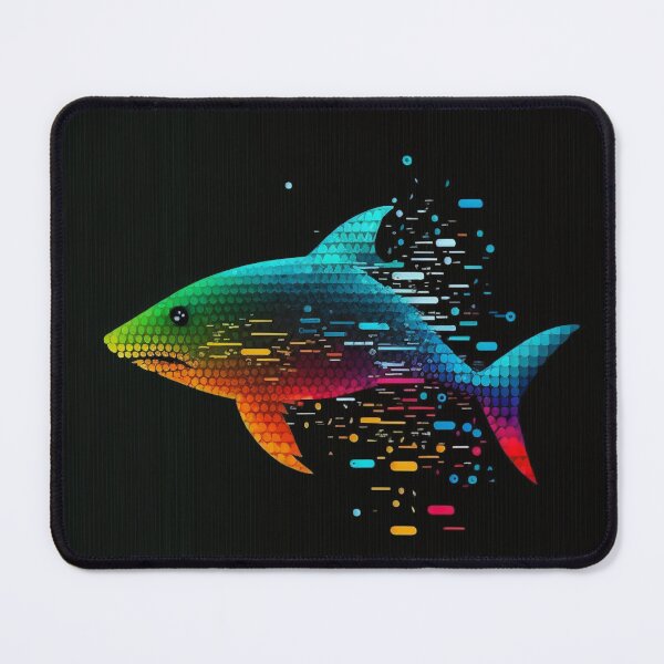 Item preview, Trippy Multicolor Shark in Computerized Style #3 designed and sold by Galviato.