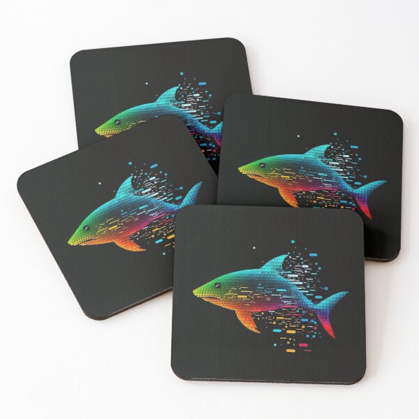 Item preview, Trippy Multicolor Shark in Computerized Style #3 designed and sold by Galviato.