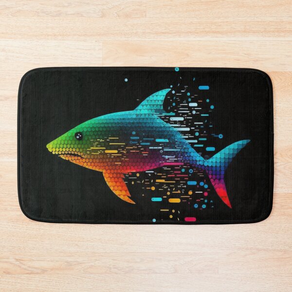 Item preview, Trippy Multicolor Shark in Computerized Style #3 designed and sold by Galviato.