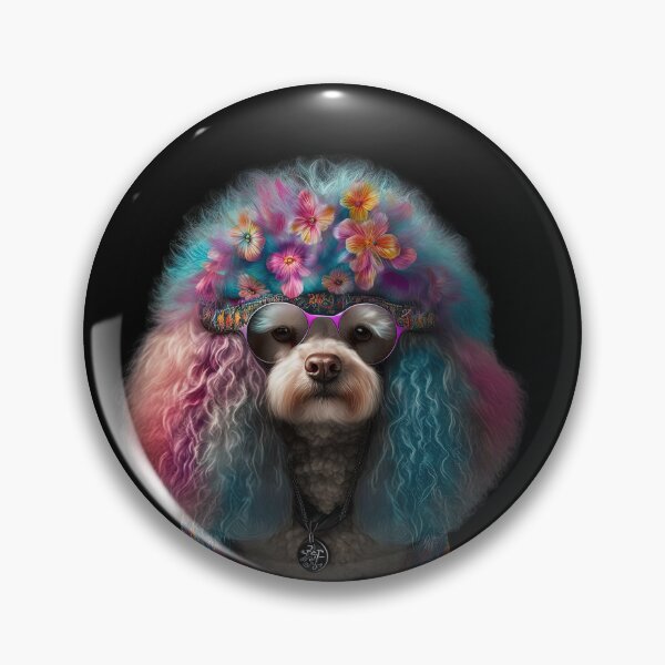 Item preview, Fun hippie poodle designed and sold by AnimalArtPhotos.