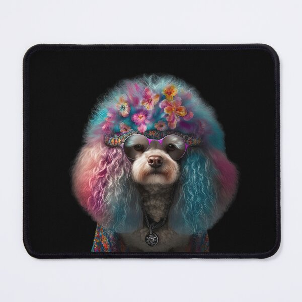 Item preview, Fun hippie poodle designed and sold by AnimalArtPhotos.