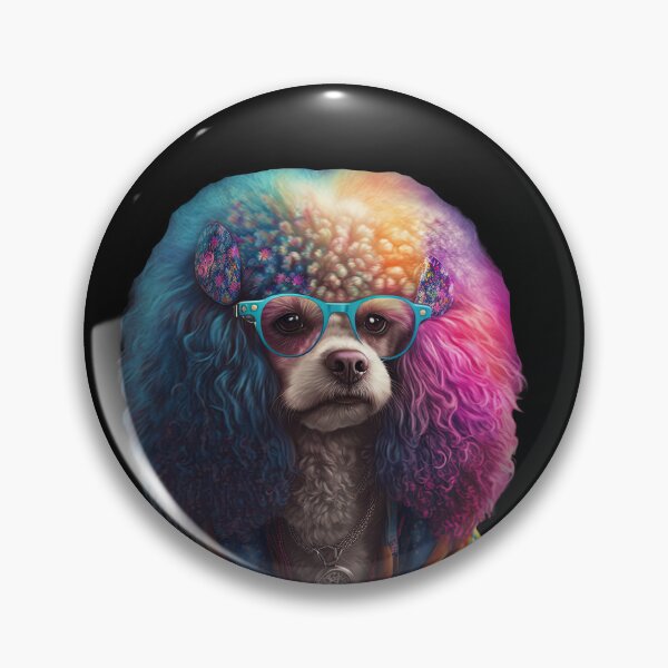 Item preview, Cool hippie poodle designed and sold by AnimalArtPhotos.