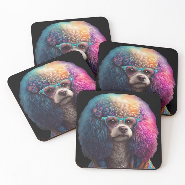 Item preview, Cool hippie poodle designed and sold by AnimalArtPhotos.