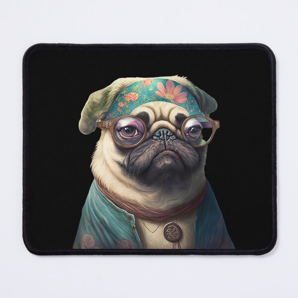 Item preview, Hippy pug designed and sold by AnimalArtPhotos.