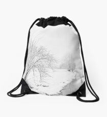 Winter Landscape Drawstring Bag