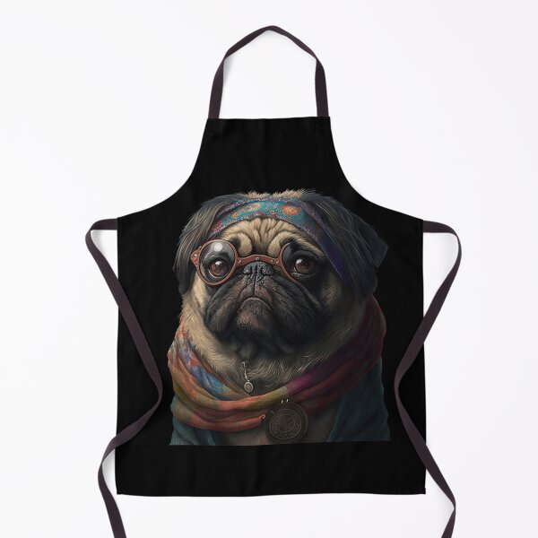Item preview, Pug hippy designed and sold by AnimalArtPhotos.
