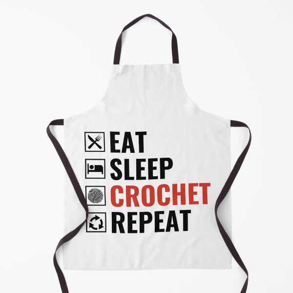 Item preview, Eats Sleep Crochet Repeat - Funny Crochet Quotes designed and sold by chetan786.