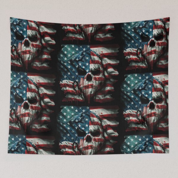 Item preview, US Flag | American Flag with an Angry Face designed and sold by westside310.