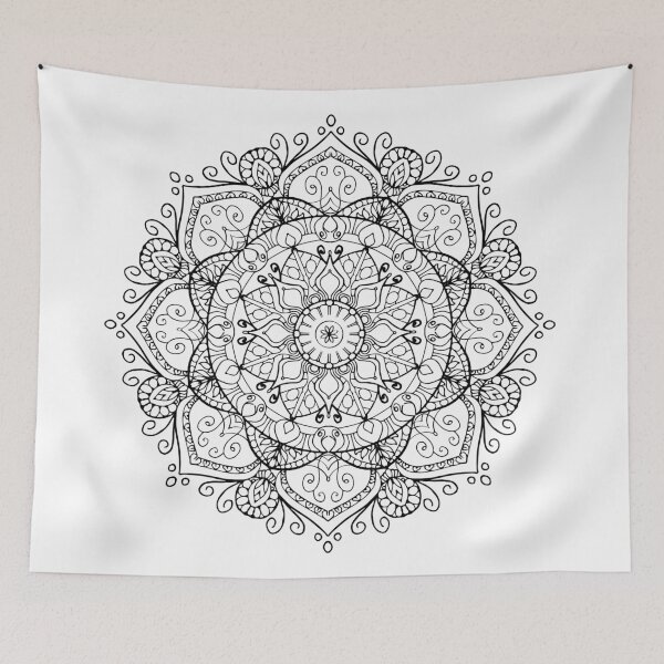 Item preview, Black and White Mandala designed and sold by wundertastisch.