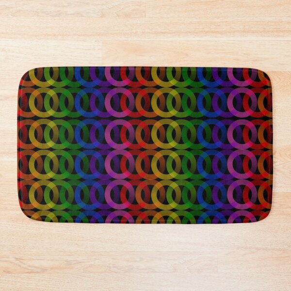 Item preview, Rainbow Ring Row on Black designed and sold by IndigoAndSparks.
