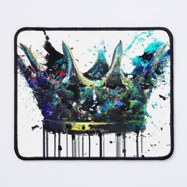 Item preview, Atlantis Splattered Abstract Grunge Cyberpunk Crown designed and sold by nicholekoch1.