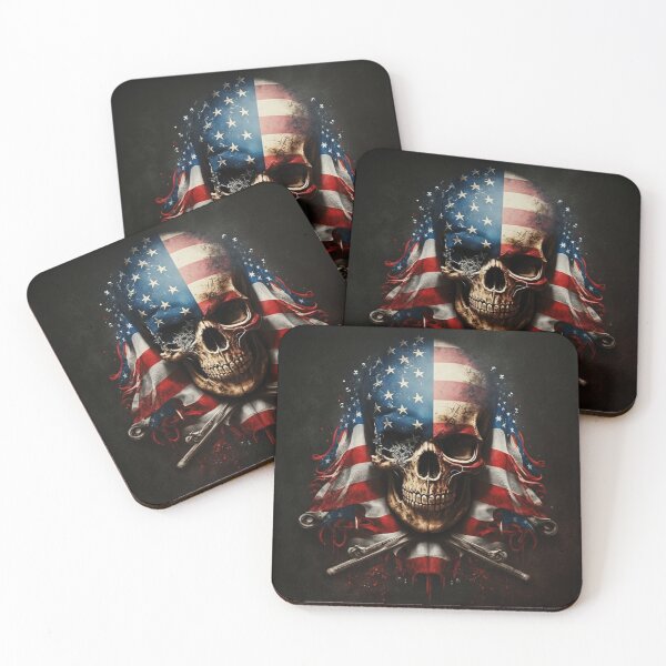Item preview, US Flag | American Flag Skull theme designed and sold by westside310.