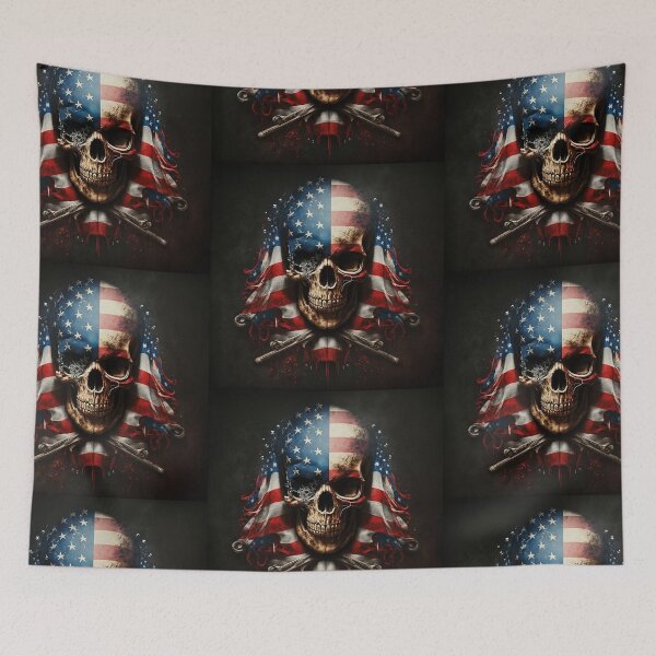 Item preview, US Flag | American Flag Skull theme designed and sold by westside310.