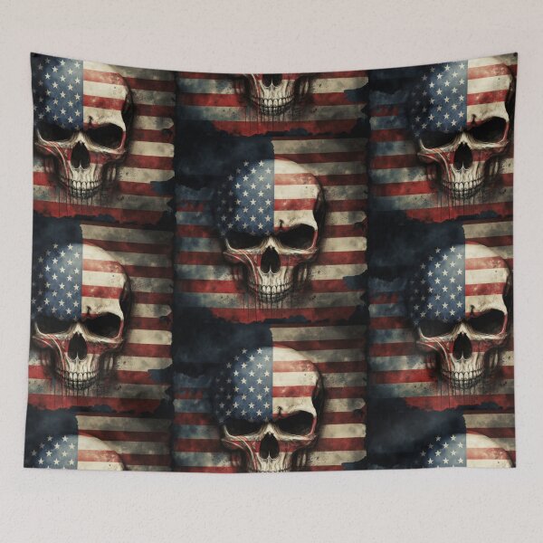 Item preview, US Flag | American Flag Skull theme designed and sold by westside310.