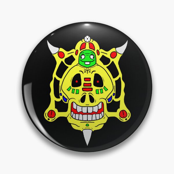 Item preview, yellow aztec skeleton mask skull designed and sold by STRplatinum.