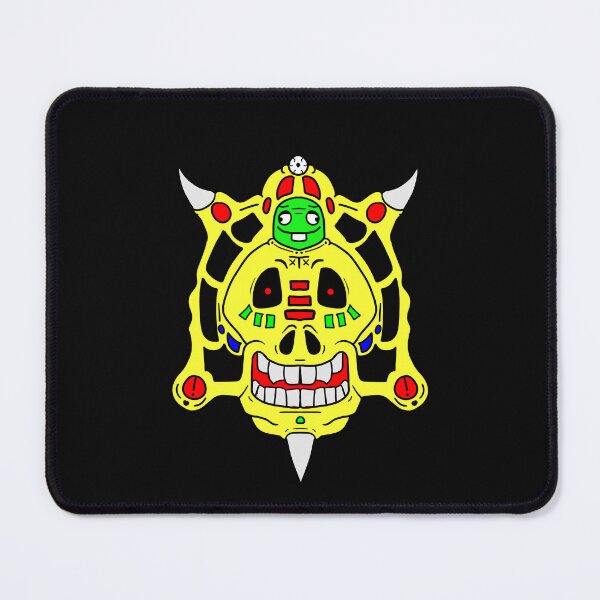 Item preview, yellow aztec skeleton mask skull designed and sold by STRplatinum.