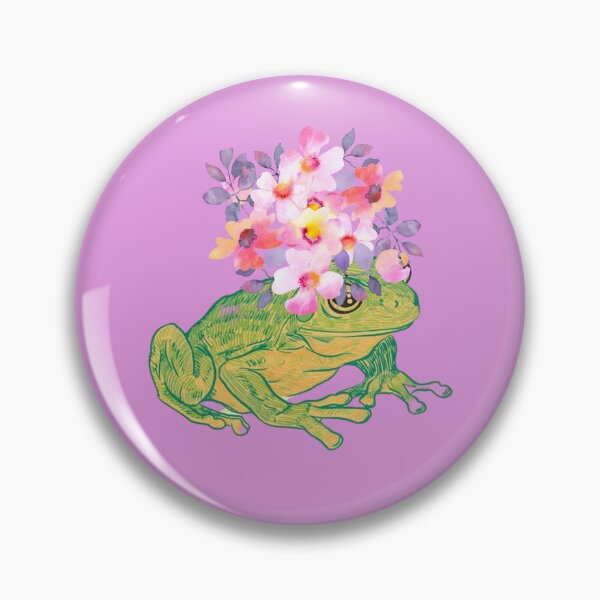 Item preview, Frog with Flower Crown designed and sold by TheCatmeow2000.