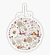 Rainbow Deer Ornament Sticker
