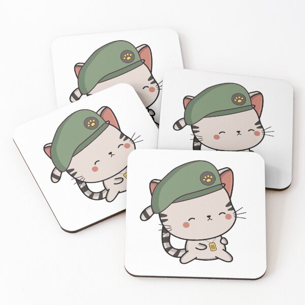 Item preview, Cute Tabby Cat wearing a green beret designed and sold by Pet Station.
