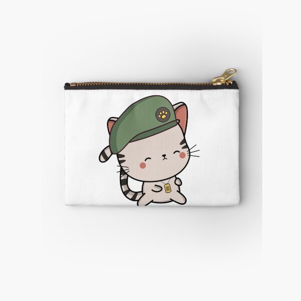 Item preview, Cute Tabby Cat wearing a green beret designed and sold by Pet Station.