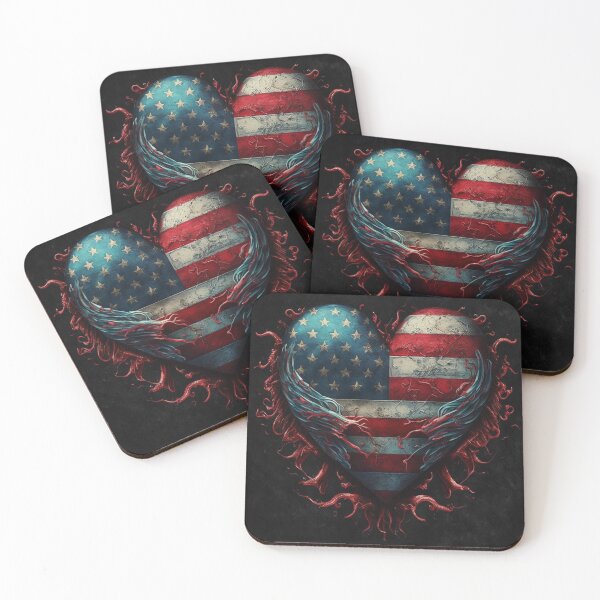 Item preview, US Flag | American Flag - Heart Shaped | Most Dramatic Spin on Old Glory designed and sold by westside310.
