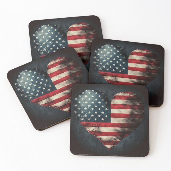 Item preview, US Flag | American Flag - Heart Shaped | Most Dramatic Spin on Old Glory designed and sold by westside310.