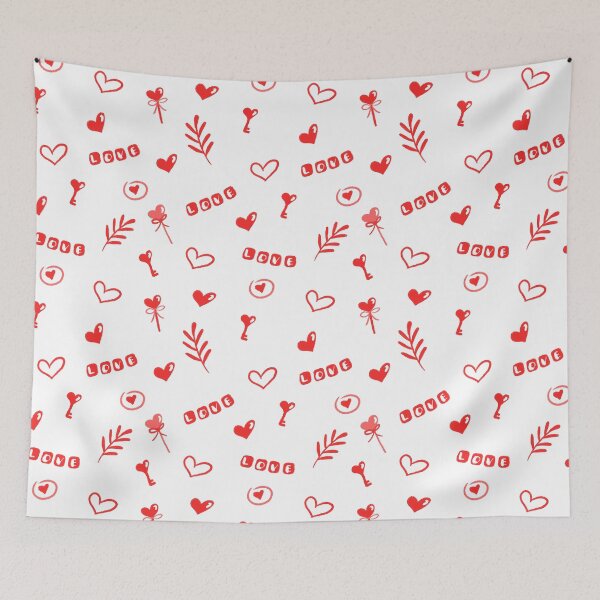 Item preview, Love minimalist seamless pattern designed and sold by pinkyfish1010.