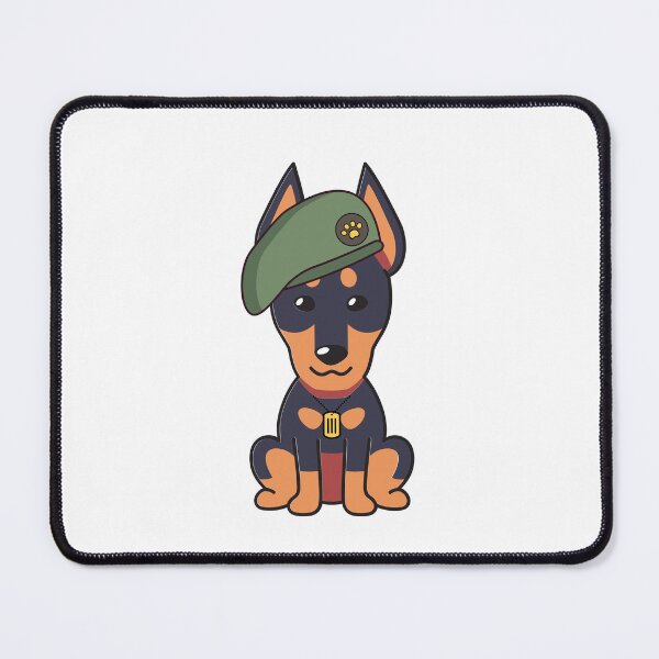 Item preview, Cute Green Beret Guard Dog on duty designed and sold by Pet Station.