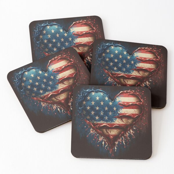 Item preview, US Flag | American Flag - Heart Shaped | Most Dramatic Spin on Old Glory designed and sold by westside310.