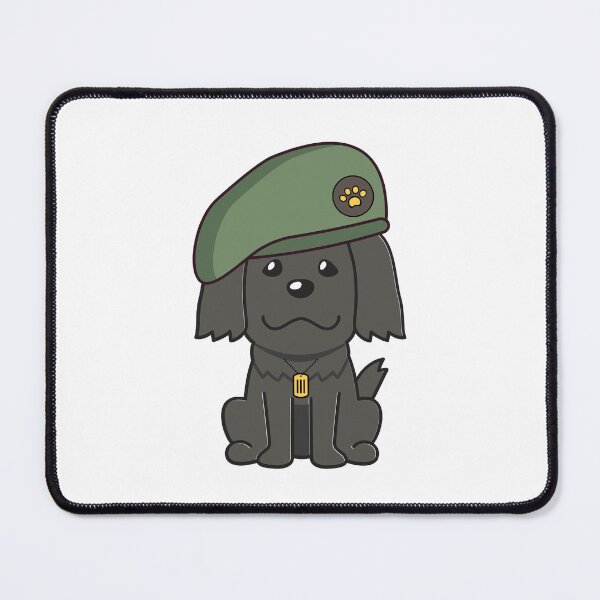Item preview, Cute Green Beret Black dog guard dog on duty designed and sold by Pet Station.