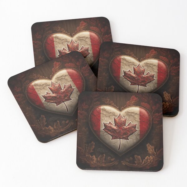 Item preview, Canadian Flag | Flag of Canada - Heart Shaped | Dramatic and Unique Maple Leaf designed and sold by westside310.